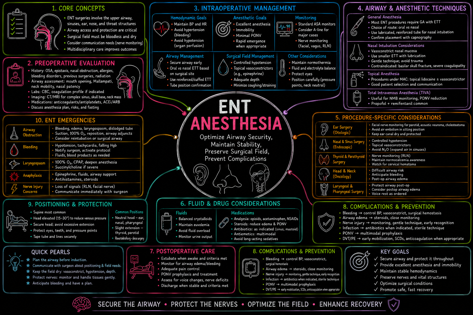 ENT Anesthesia – Anesthesia Mind Map