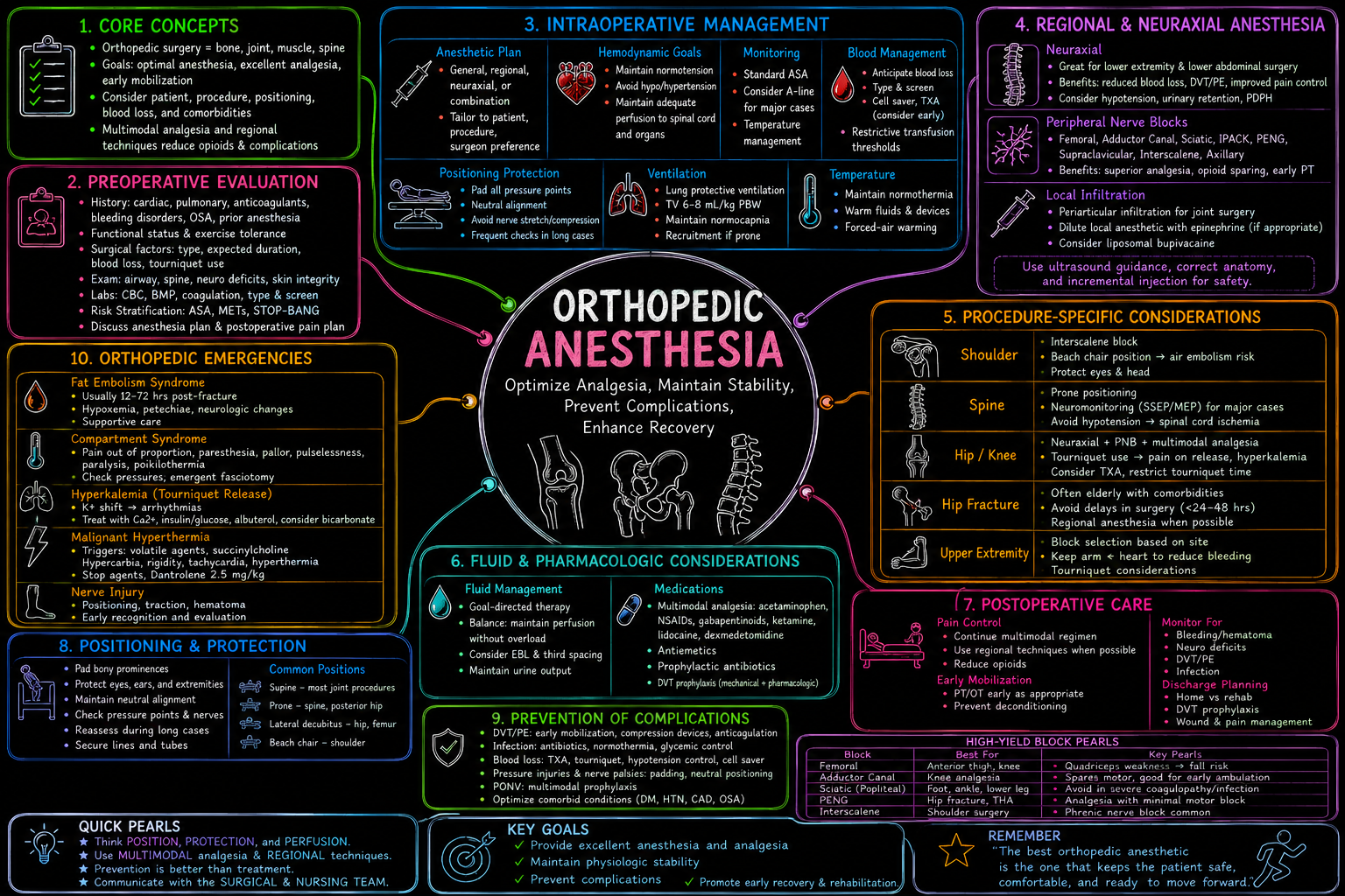 Orthopedic Anesthesia – Anesthesia Mind Map