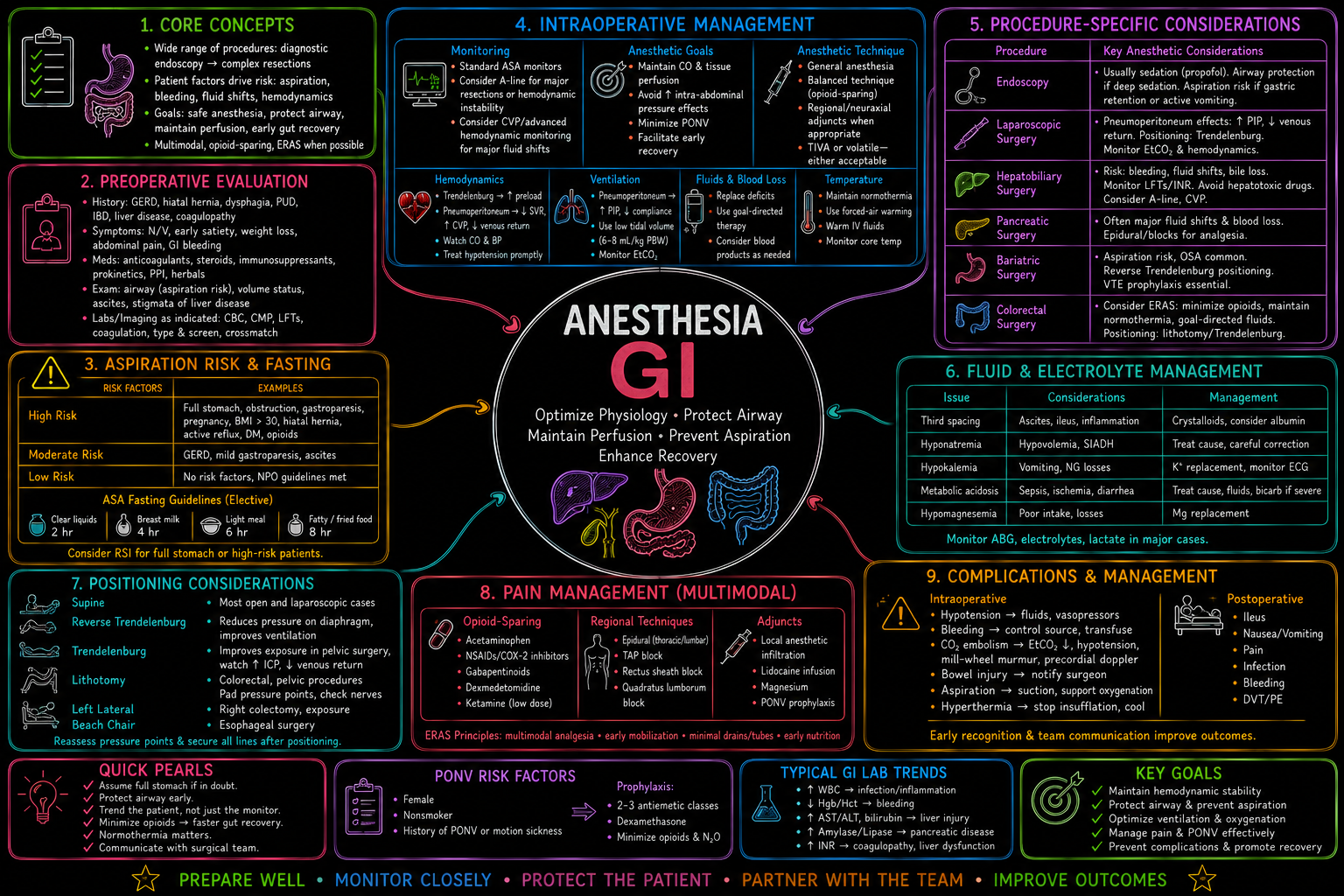 Anesthesia  GI – Anesthesia Mind Map