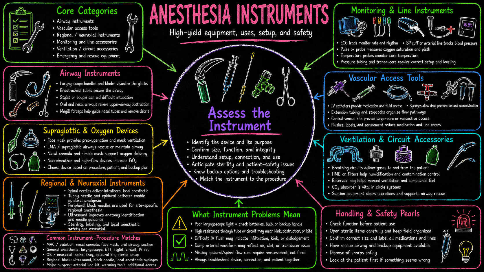 Anesthesia Instruments – Anesthesia Mind Map