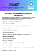 Principles of Intensive Care Unit (ICU) Management
