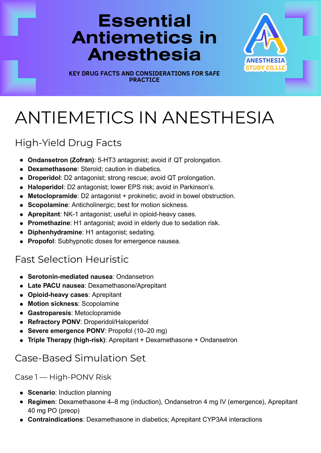 Essential Antiemetics