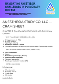 NAVIGATING ANESTHESIA CHALLENGES IN PULMONARY DISEASE