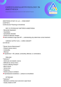 CARDIOVASCULAR PHYSIOLOGY IN ANESTHESIA