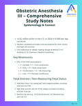 Obstetric Anesthesia III – Comprehensive Study Notes Epidemiology & Context4.99