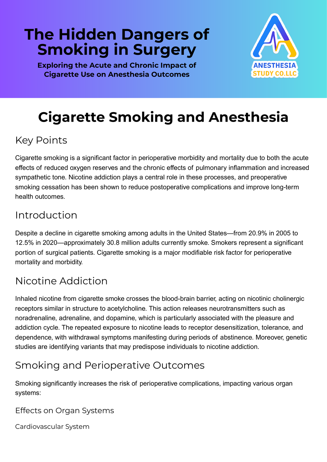 Hidden Dangers of Smoking in Surgery