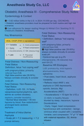 Obstetric Anesthesia III - Comprehensive Study Notes