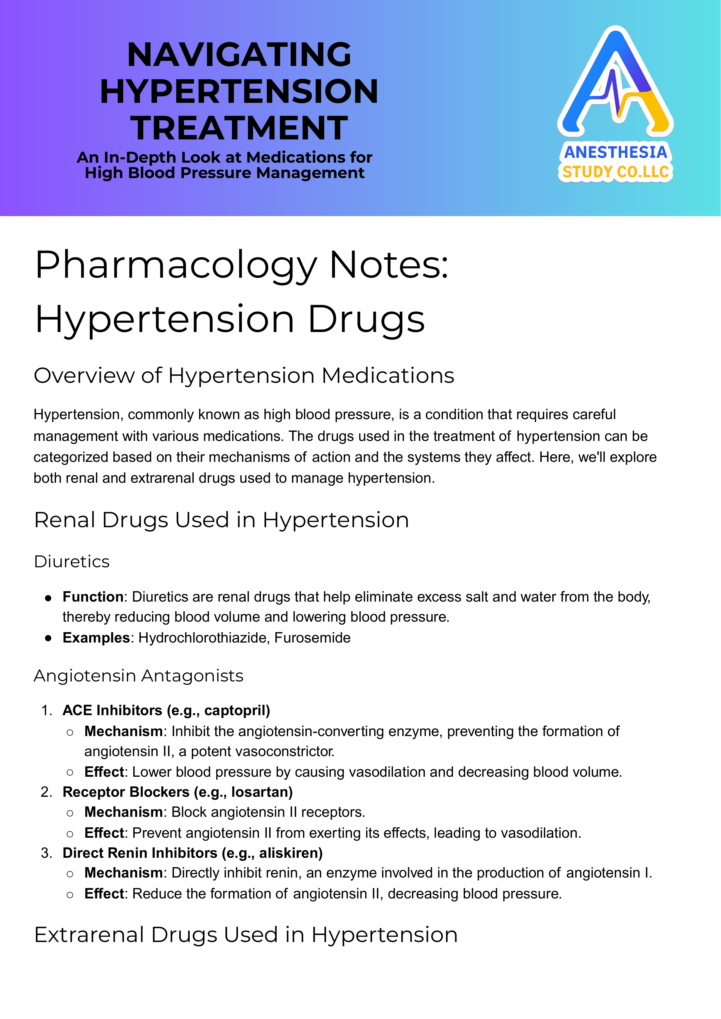 Anesthesia Pharm Bundle
