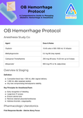 OB Hemorrhage Protocol & Pharmacologic Uterotonics