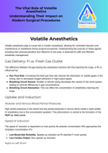 The Vital Role of Volatile Anesthetics