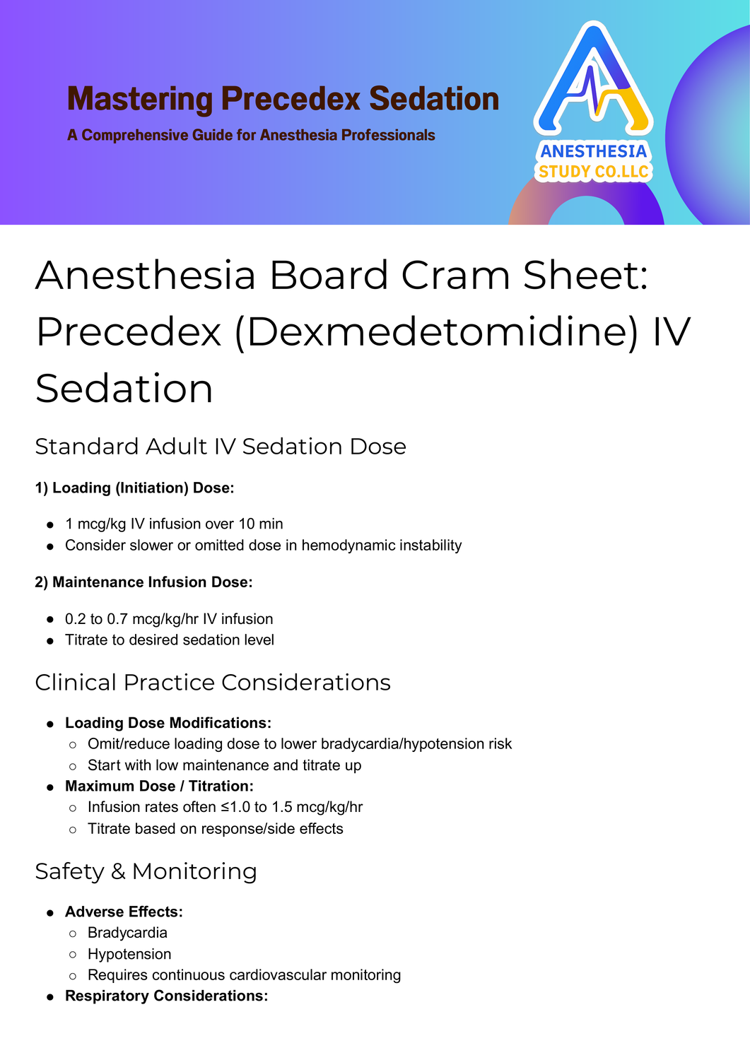 Mastering Precedex Sedation