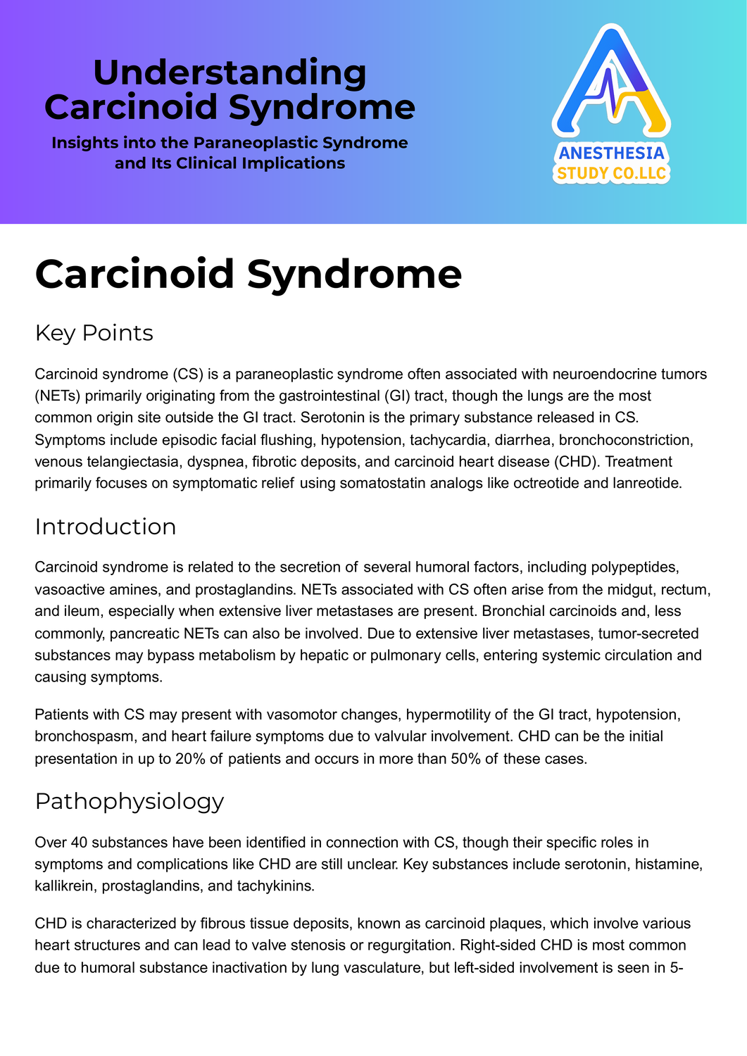 Clinical Implications of Carcinoid Syndrome