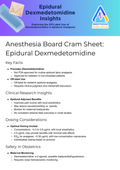 Epidural Dexmedetomidine Insights