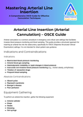 Mastering Arterial Line Insertion OSCE Guide
