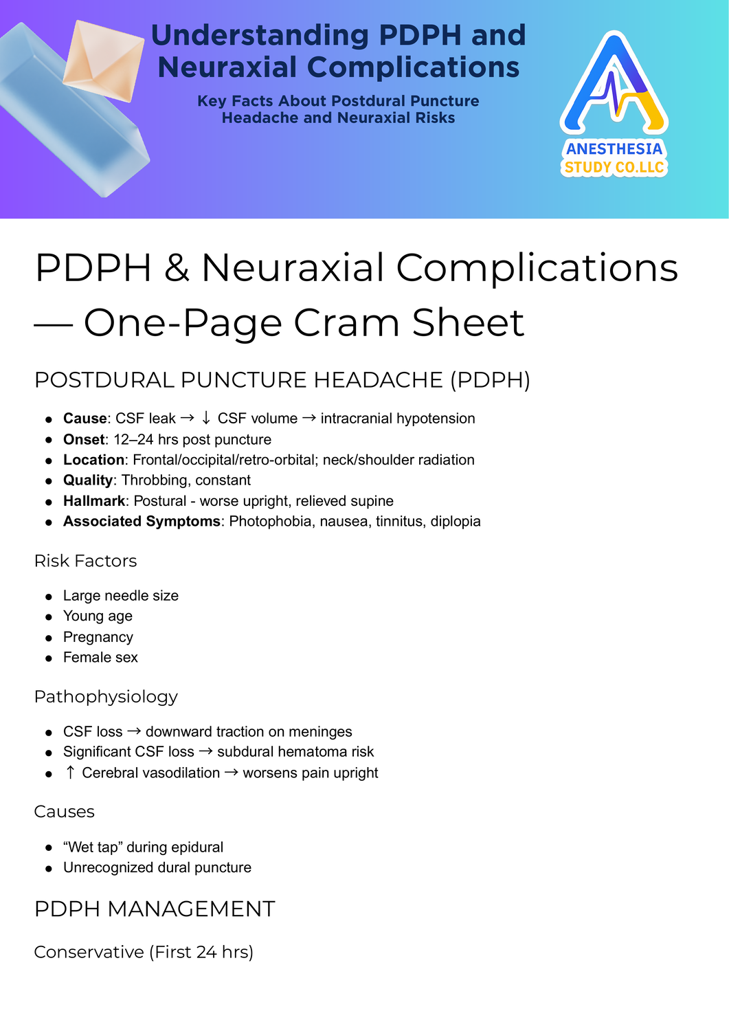 Understanding PDPH and Neuraxial Complications