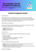 Opioid / Analgesics Study Notes