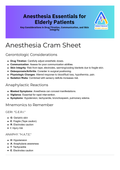 Anesthesia Essentials for Elderly Patients