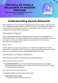 The Role of Muscle Relaxants in Modern Medicine