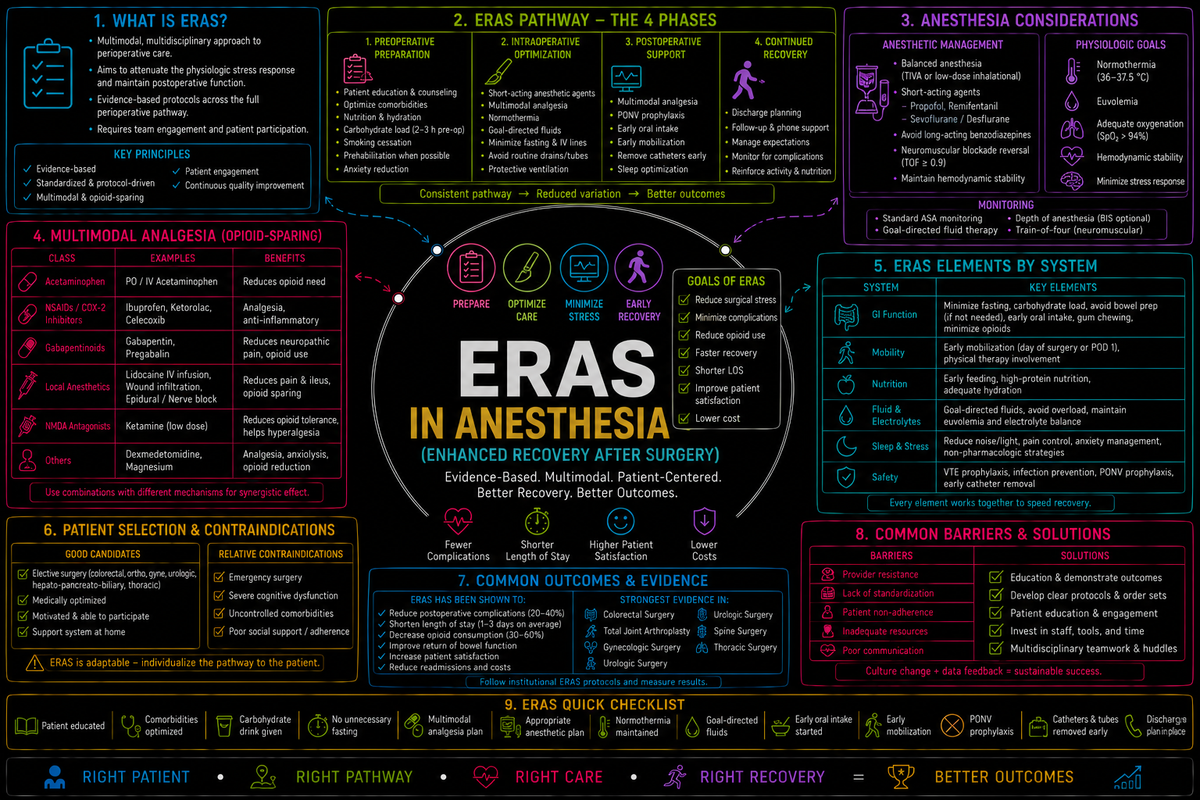 ERAS Protocol – Anesthesia Mind Map
