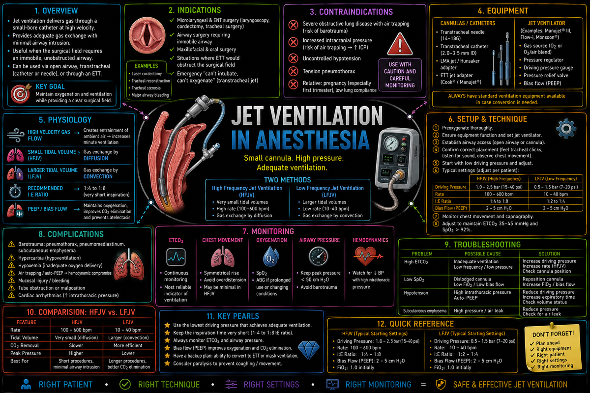 Jet ventilation – anesthesia mind map
