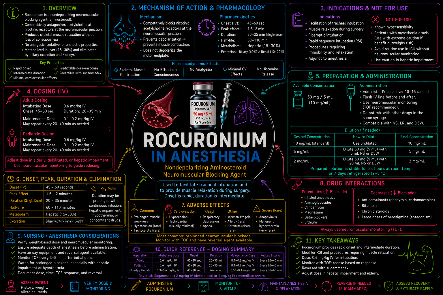 Rocuronium – Anesthesia Mind Map