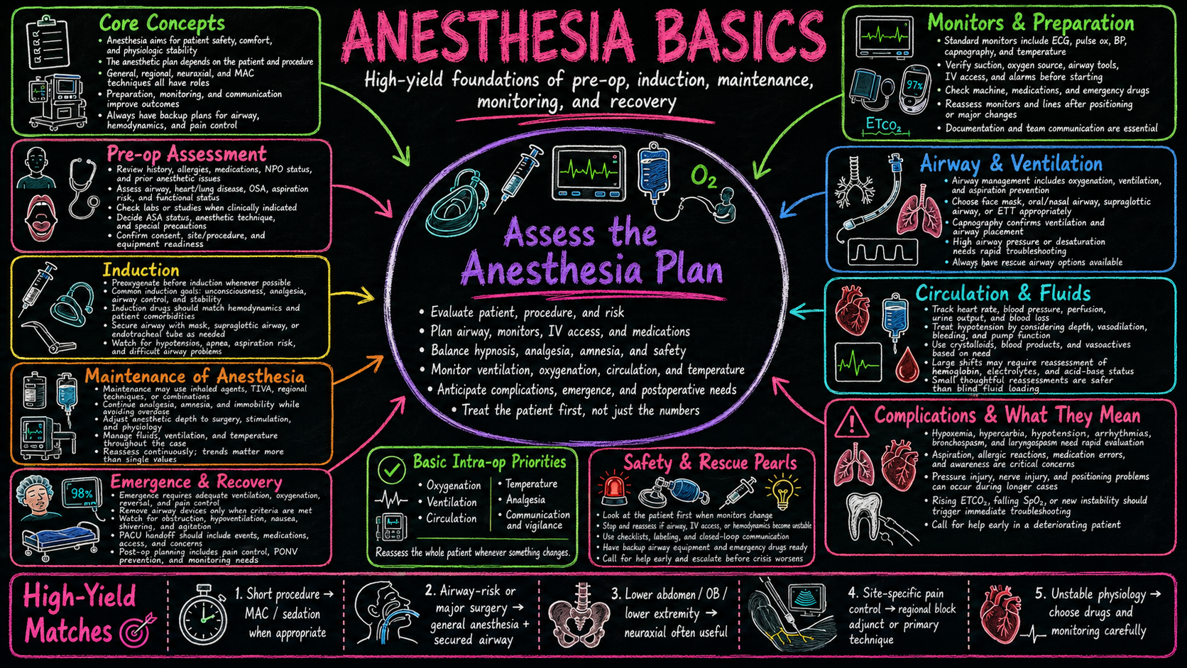 Anesthesia Basics – Anesthesia Mind Map