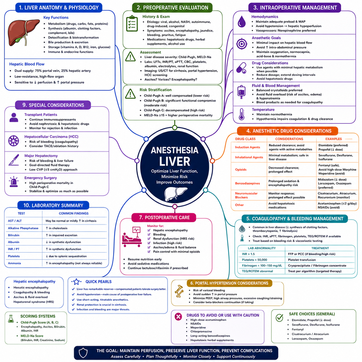 Liver Disease – Anesthesia Mind Map