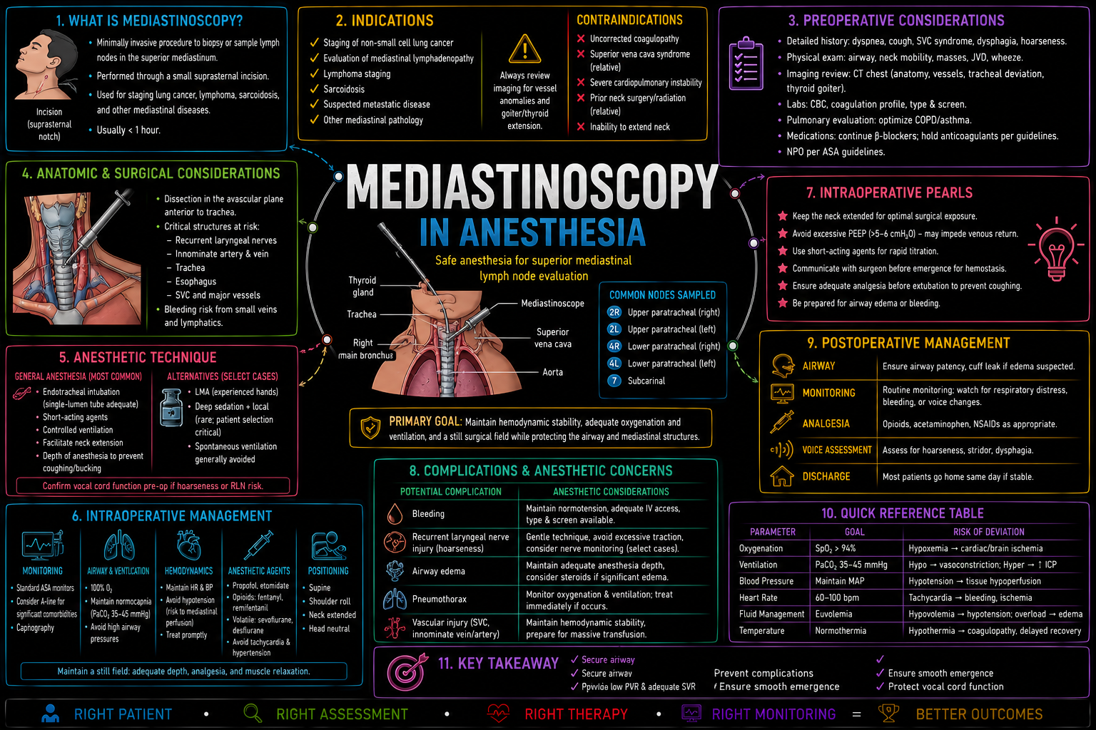 Mediastinoscopy – Anesthesia Mind Map