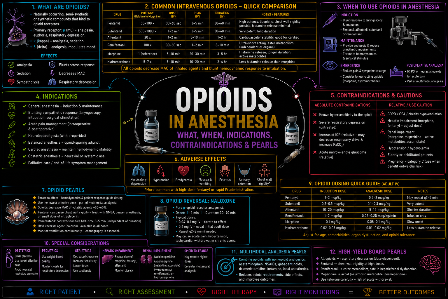 Opioids – Anesthesia Mind Map