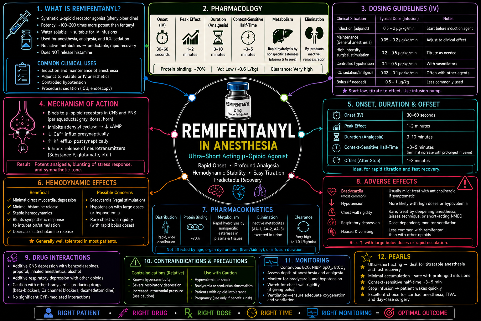 Remifentanil – Anesthesia Mind Map