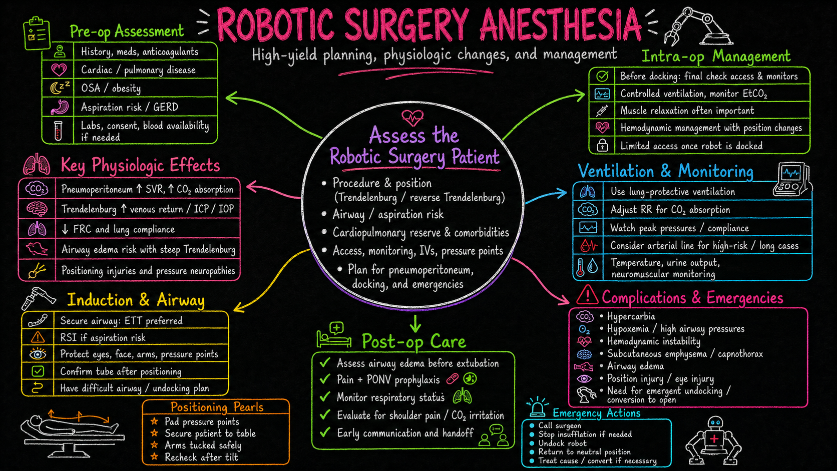 Robotic Surgery Anesthesia – Anesthesia Mind Map