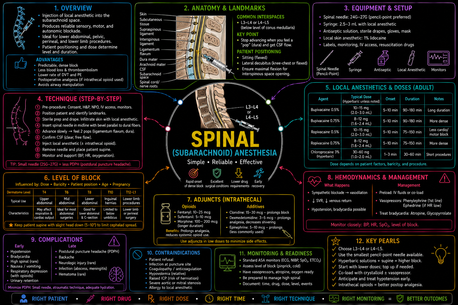 Spinal Anesthesia – Anesthesia Mind Map