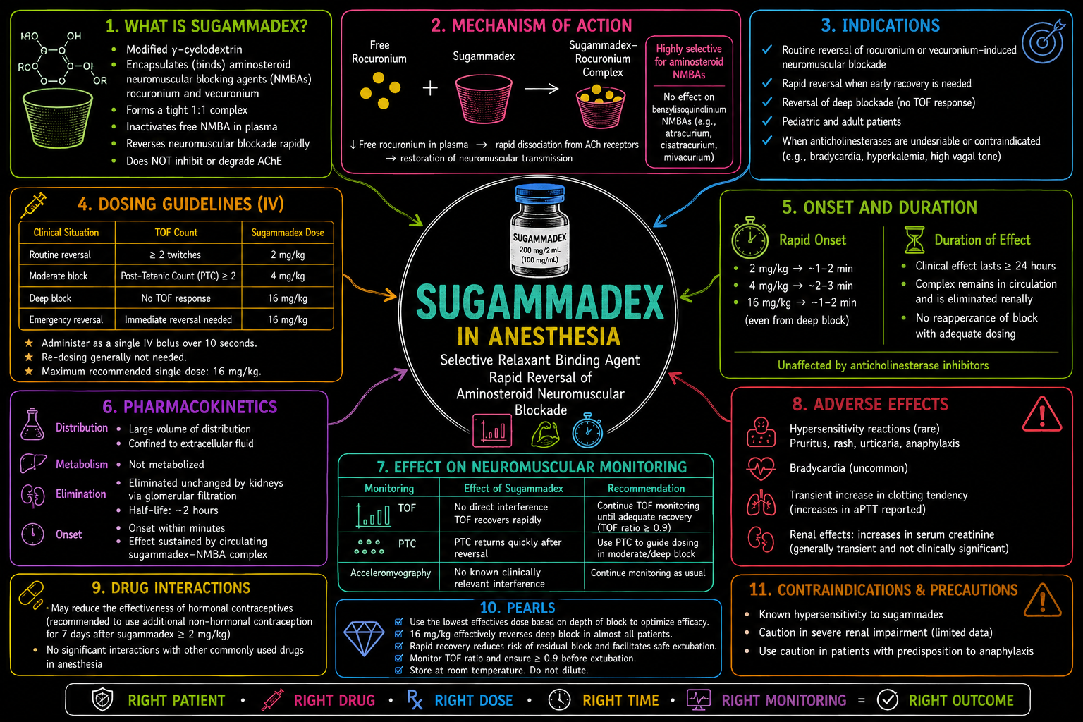 Sugammadex – Anesthesia Mind Map